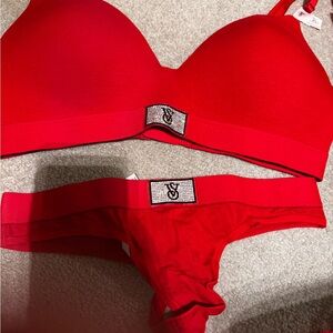 Brand new with tags Victoria secret rhinestone bra and matching panty